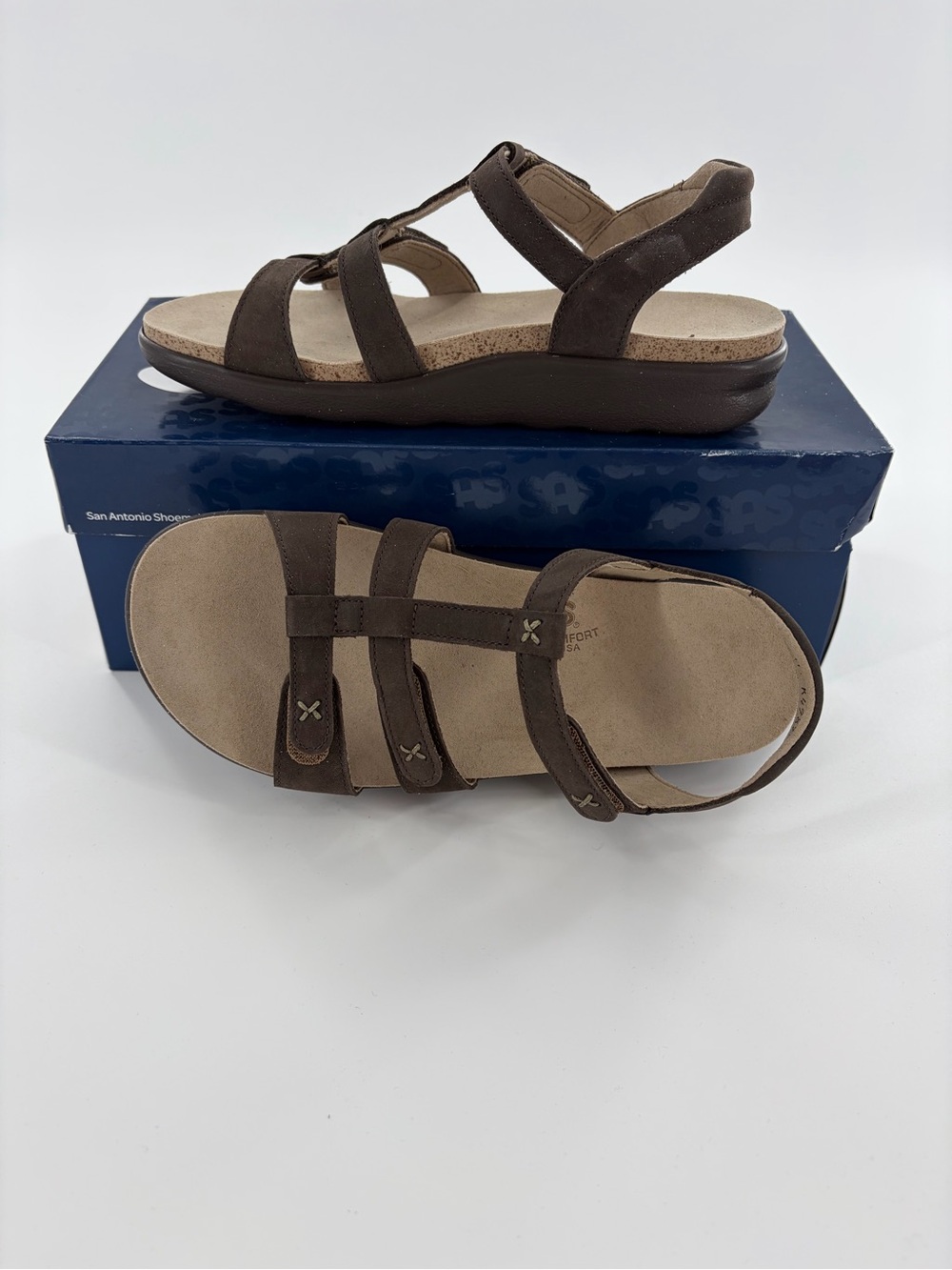 SAS Brown Strappy Comfort Sandals